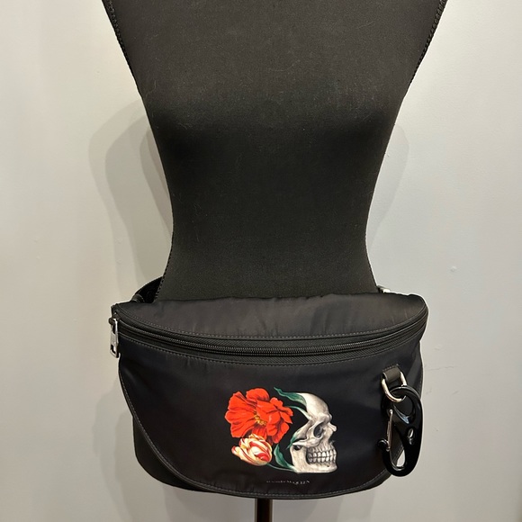 ALEXANDER McQUEEN Skull Print Nylon Harness Belt Bag - Picture 3 of 8